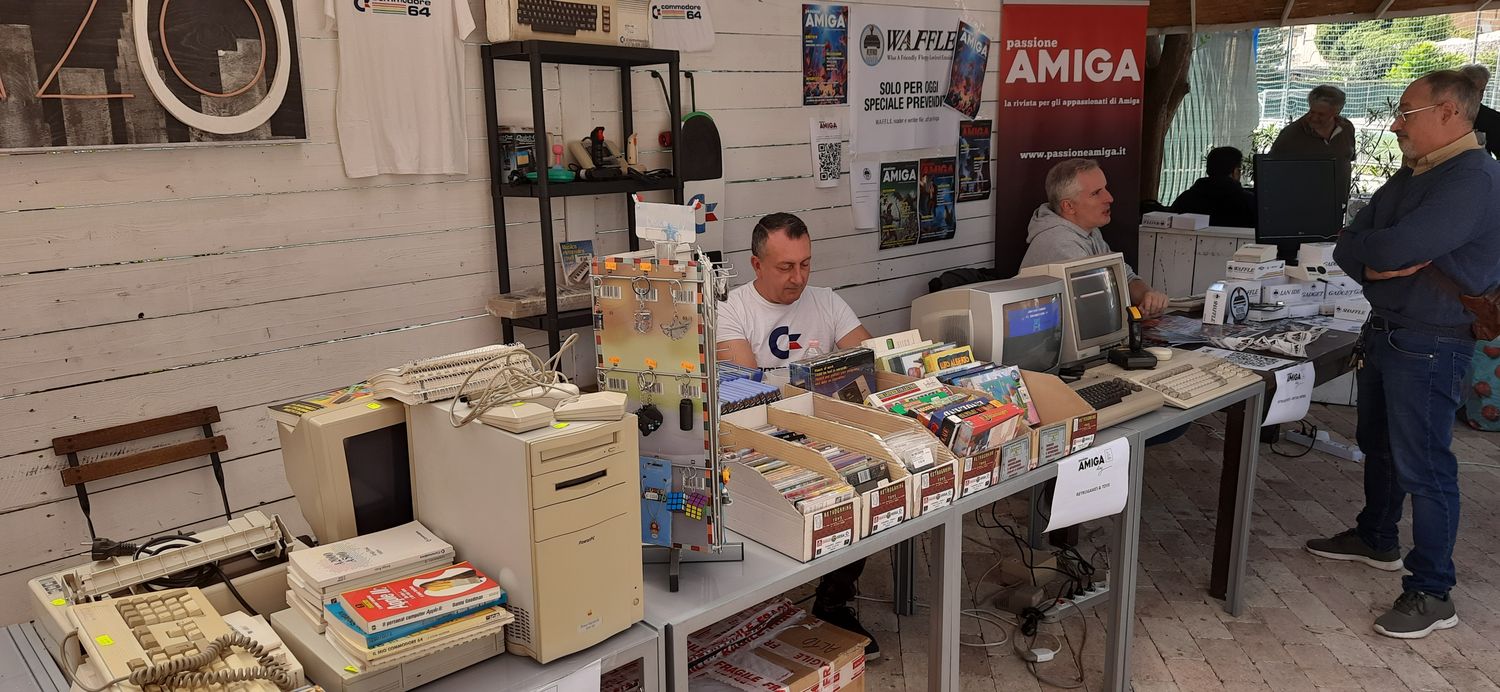 Stand with Amiga hardware and software