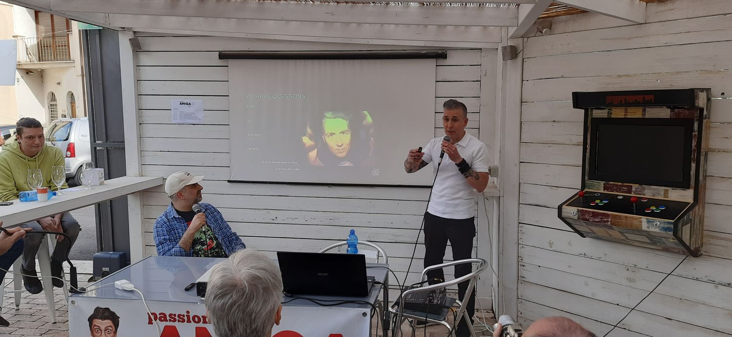 A guest during a talk