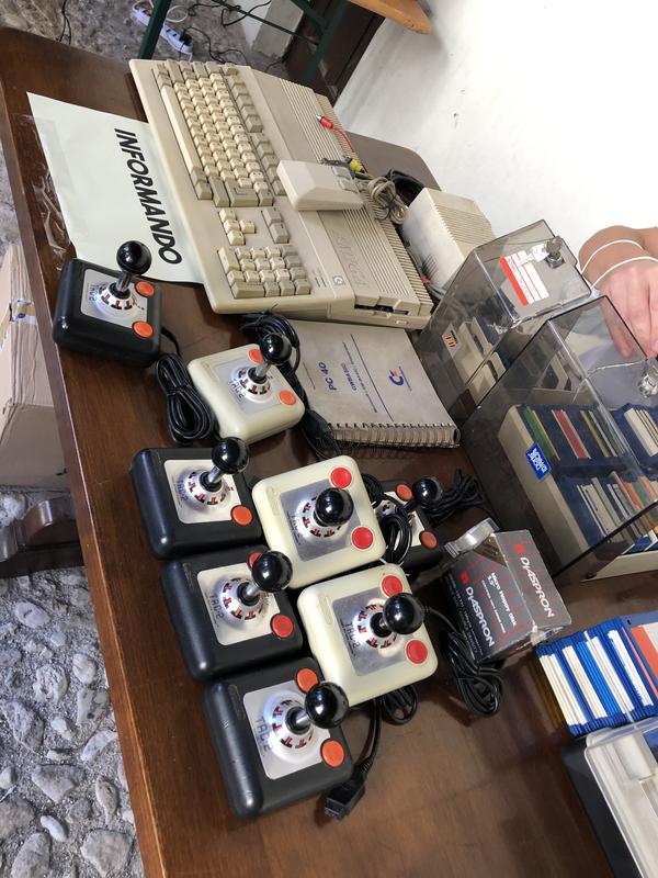 Joysticks and peripherals on display