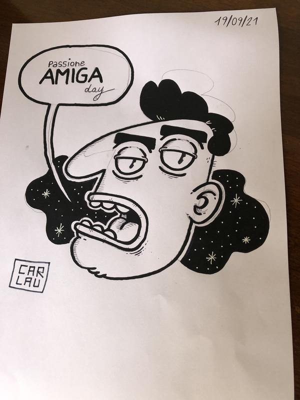 A caricature drawn for the event
