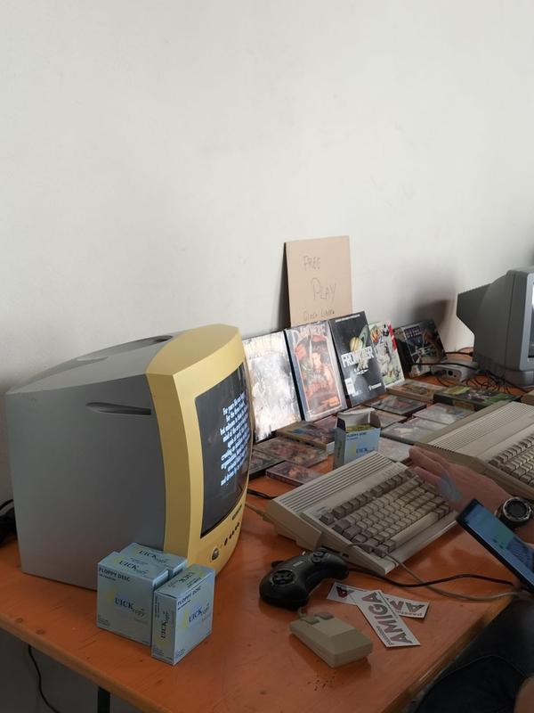 A station with monitor and computer