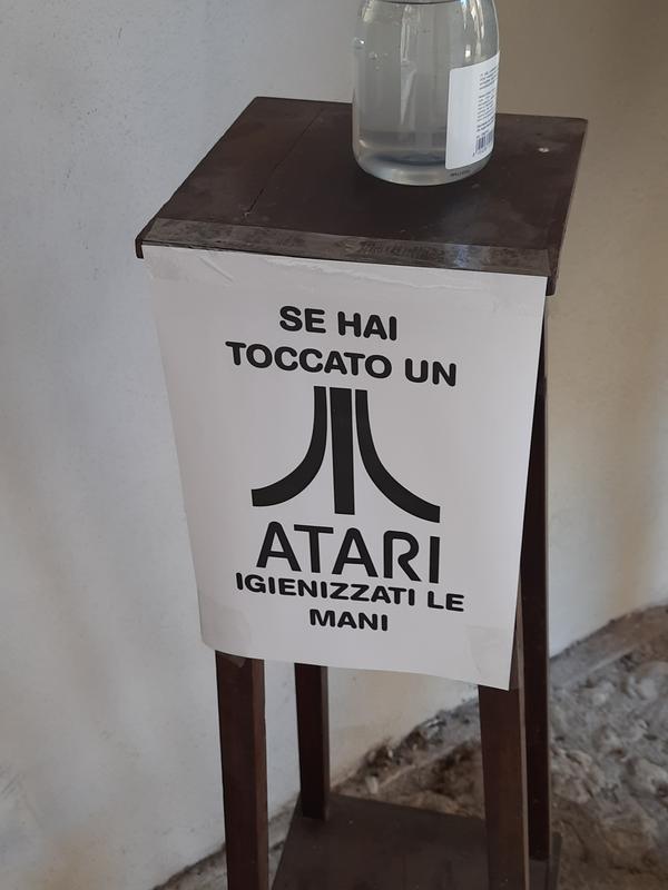 The tongue-in-cheek Atari sign