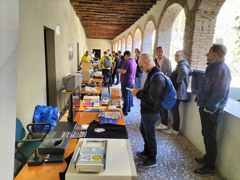 Visitors along the stands