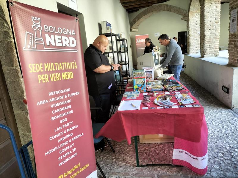 Gadgets and material at the stand