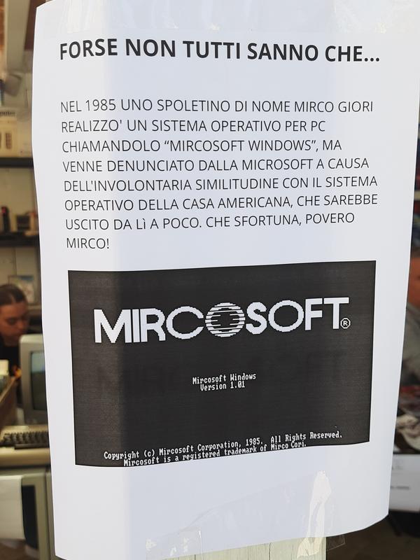 The tongue-in-cheek “Mircosoft” sign