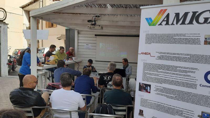 The talks area