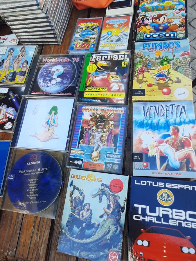 Original boxed games at the second-hand market